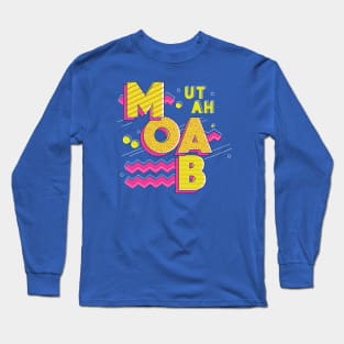 Retro 90s Moab, Utah Long Sleeve T-Shirt